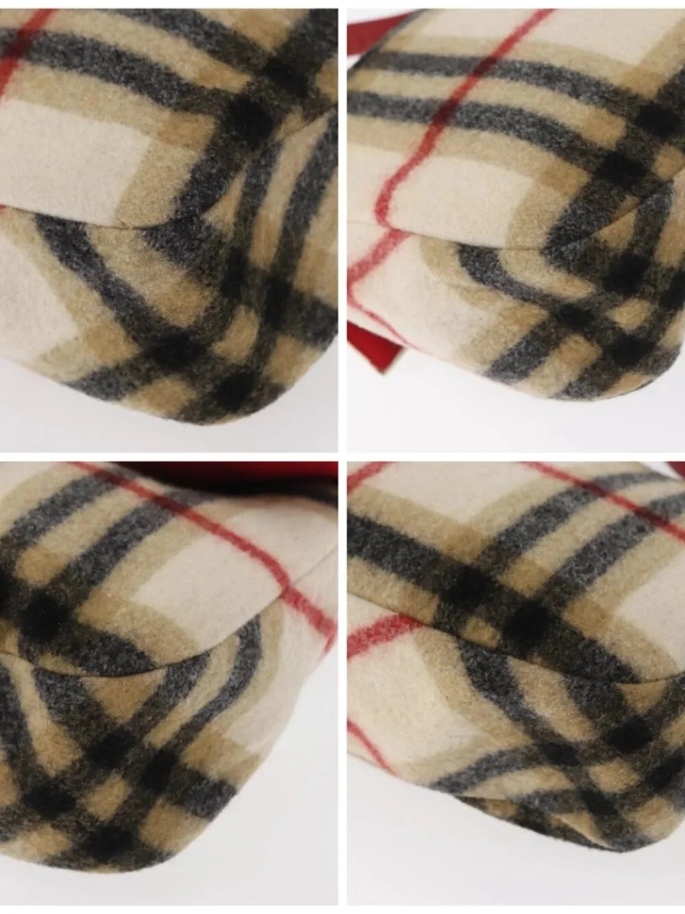 Burberrys Nova Check Shoulder Bag Wool Beige Silver Auth 161279V - Picture 14 of 16